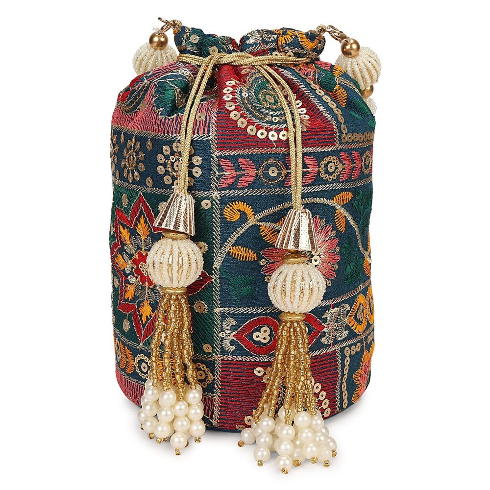 5863 Indian Sequence Potli Bag , Wedding Potli Bags , Ethnic Potli Bags